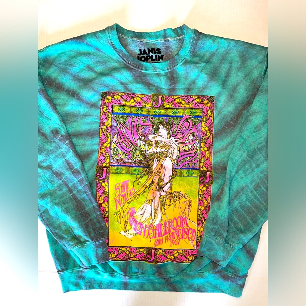 Janis Joplin Tie Dye Sweatshirt (New) Medium